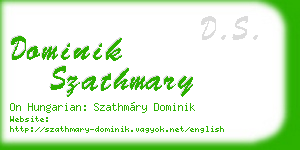 dominik szathmary business card