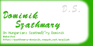 dominik szathmary business card